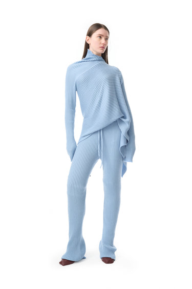 BLUE MERINO KNIT TROUSERS marques almeida