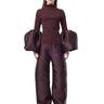 BURGUNDY MIKADO BOYFRIEND STYLE TROUSERS marques almeida