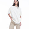 OFF-WHITE RELAXED FIT TSHIRT WITH LACE OVERLAYER marques almeida