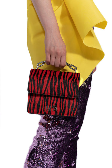 RED TIGER PRINT MINI CHAIN M'A BAG marques almeida