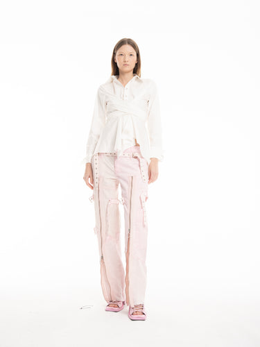 WHITE CROSS WRAP SHIRT marques almeida