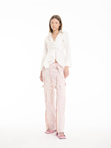 WHITE CROSS WRAP SHIRT marques almeida